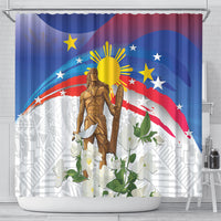Philippines Flag Day Shower Curtain Lapu-Lapu Warrior Heritage Art