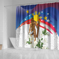 Philippines Flag Day Shower Curtain Lapu-Lapu Warrior Heritage Art
