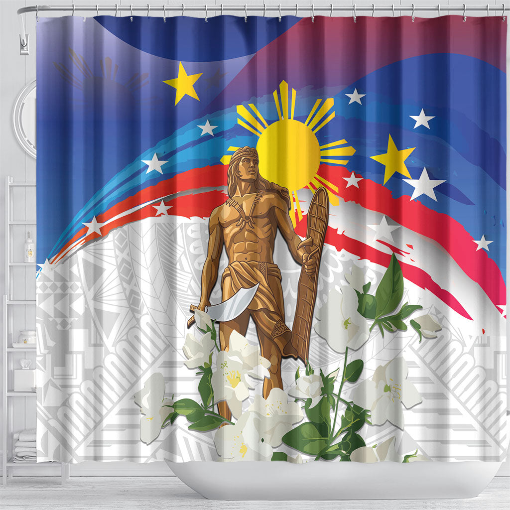 Philippines Flag Day Shower Curtain Lapu-Lapu Warrior Heritage Art