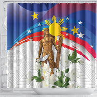 Philippines Flag Day Shower Curtain Lapu-Lapu Warrior Heritage Art