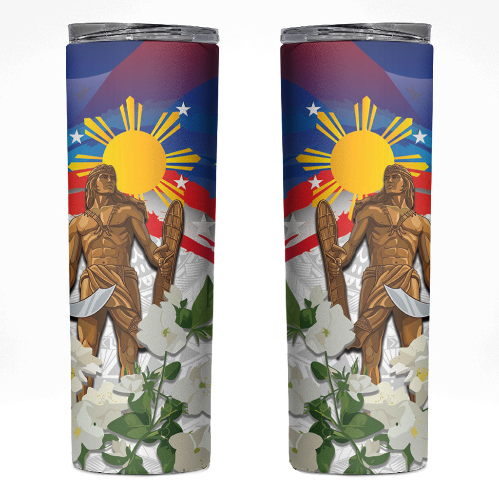 Philippines Flag Day Skinny Tumbler Lapu-Lapu Warrior Heritage Art