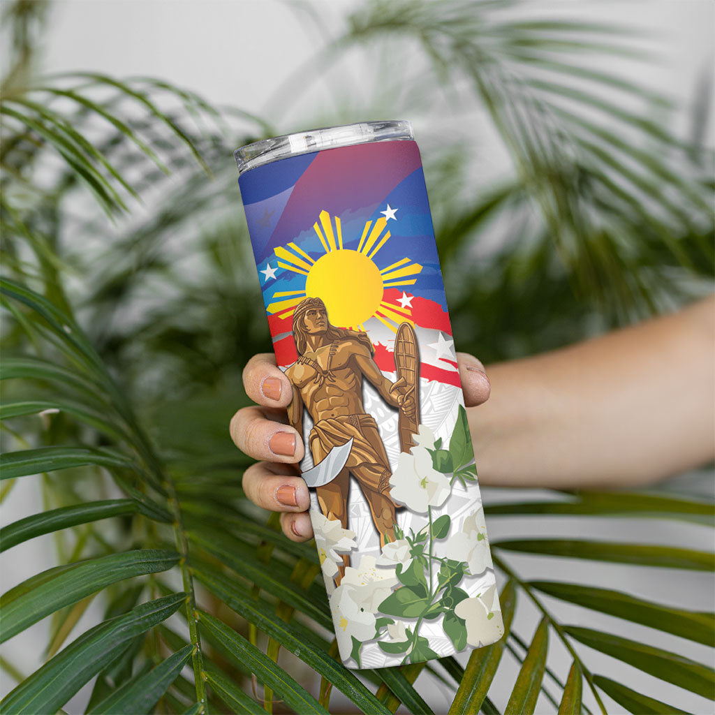 Philippines Flag Day Skinny Tumbler Lapu-Lapu Warrior Heritage Art