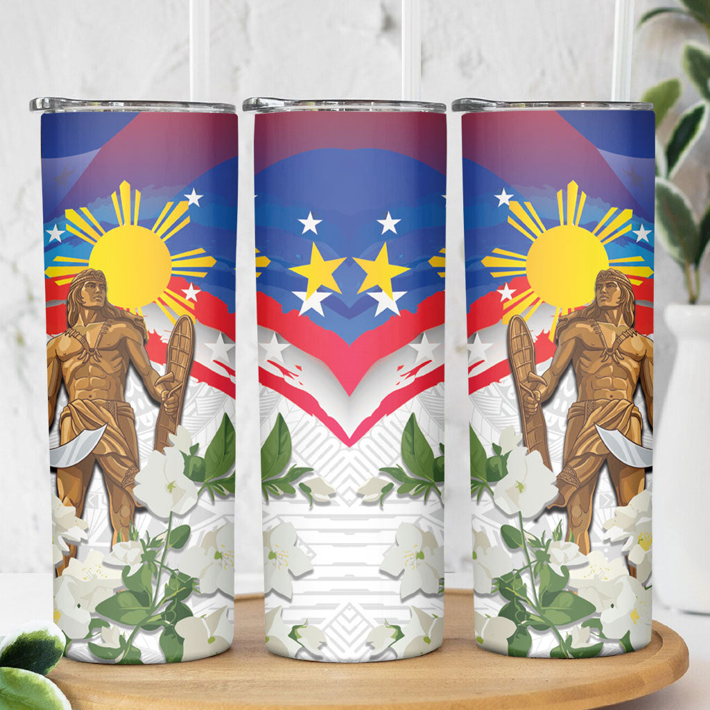 Philippines Flag Day Skinny Tumbler Lapu-Lapu Warrior Heritage Art