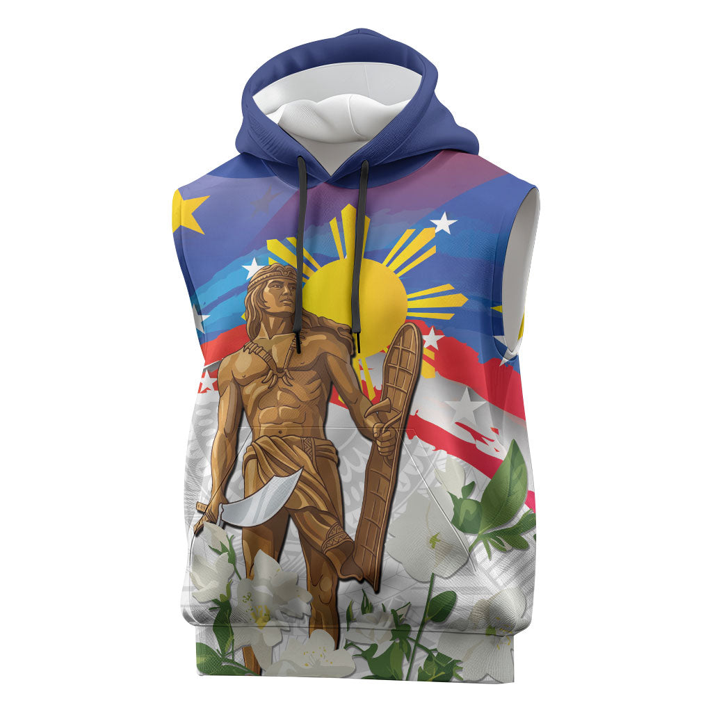 Philippines Flag Day Sleeveless Hoodie Lapu-Lapu Warrior Heritage Art
