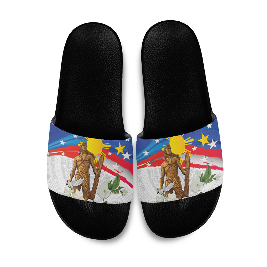 Philippines Flag Day Slide Sandals Lapu-Lapu Warrior Heritage Art