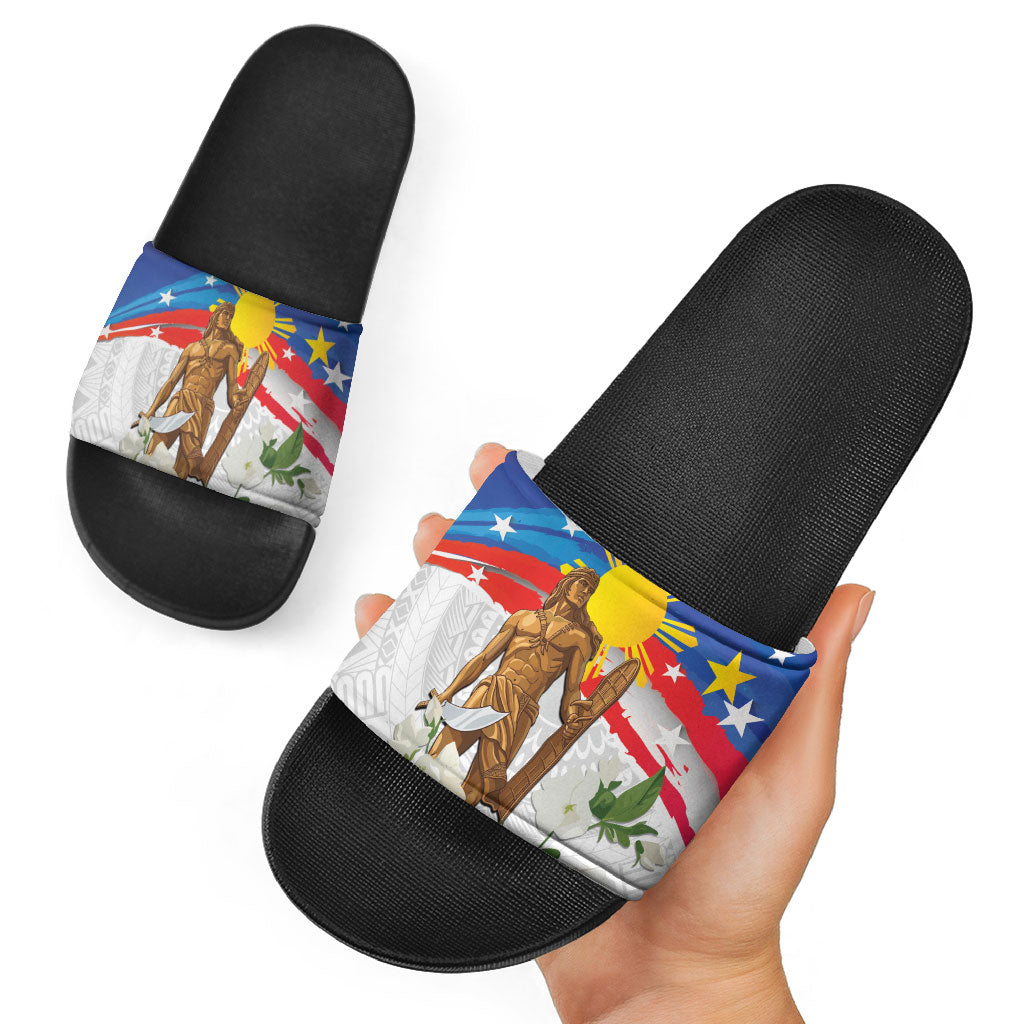 Philippines Flag Day Slide Sandals Lapu-Lapu Warrior Heritage Art