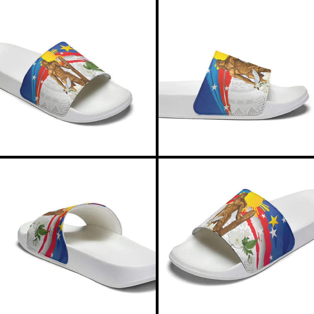 Philippines Flag Day Slide Sandals Lapu-Lapu Warrior Heritage Art