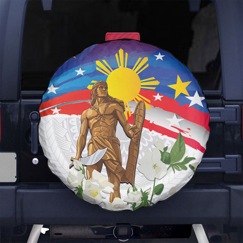 Philippines Flag Day Spare Tire Cover Lapu-Lapu Warrior Heritage Art