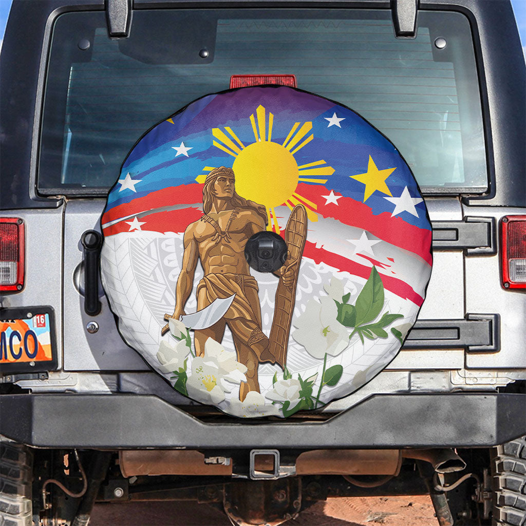 Philippines Flag Day Spare Tire Cover Lapu-Lapu Warrior Heritage Art