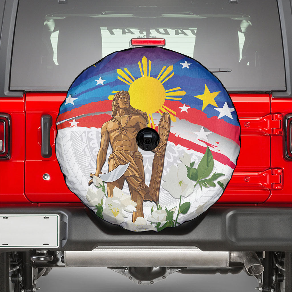 Philippines Flag Day Spare Tire Cover Lapu-Lapu Warrior Heritage Art