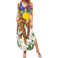 Philippines Flag Day Summer Maxi Dress Lapu-Lapu Warrior Heritage Art