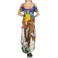 Philippines Flag Day Summer Maxi Dress Lapu-Lapu Warrior Heritage Art