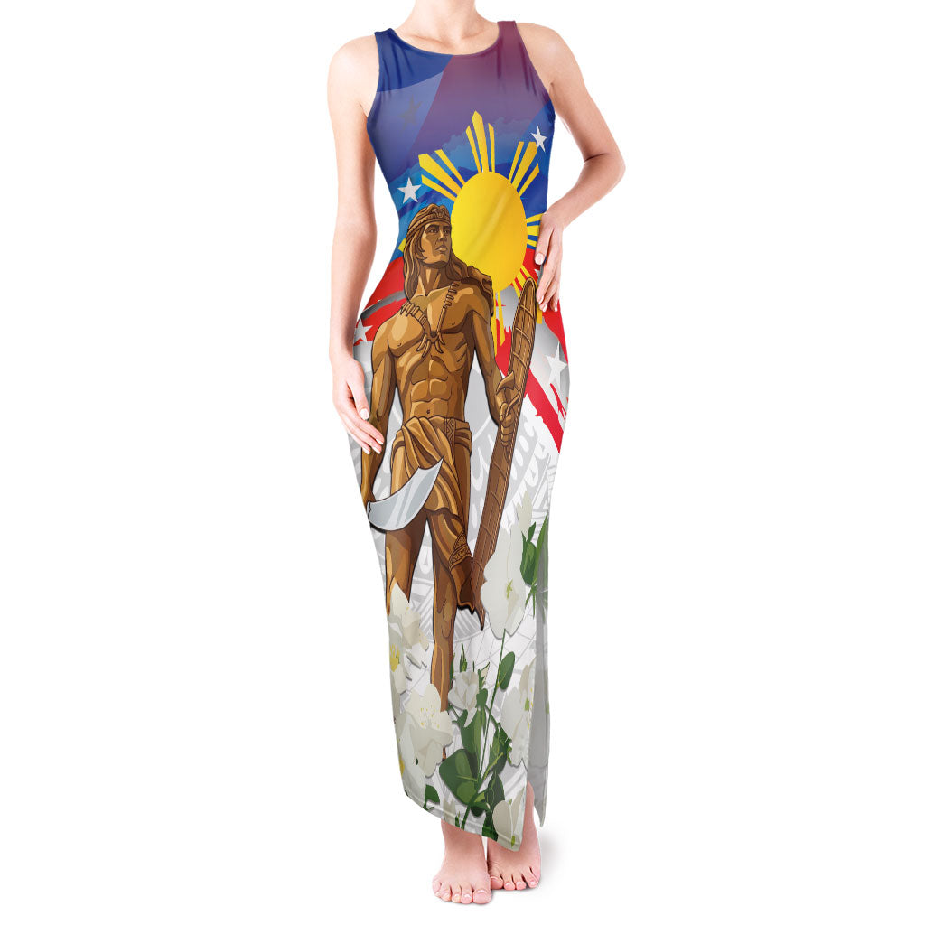Philippines Flag Day Tank Maxi Dress Lapu-Lapu Warrior Heritage Art