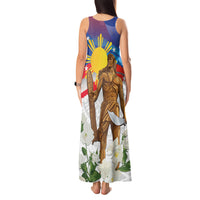 Philippines Flag Day Tank Maxi Dress Lapu-Lapu Warrior Heritage Art