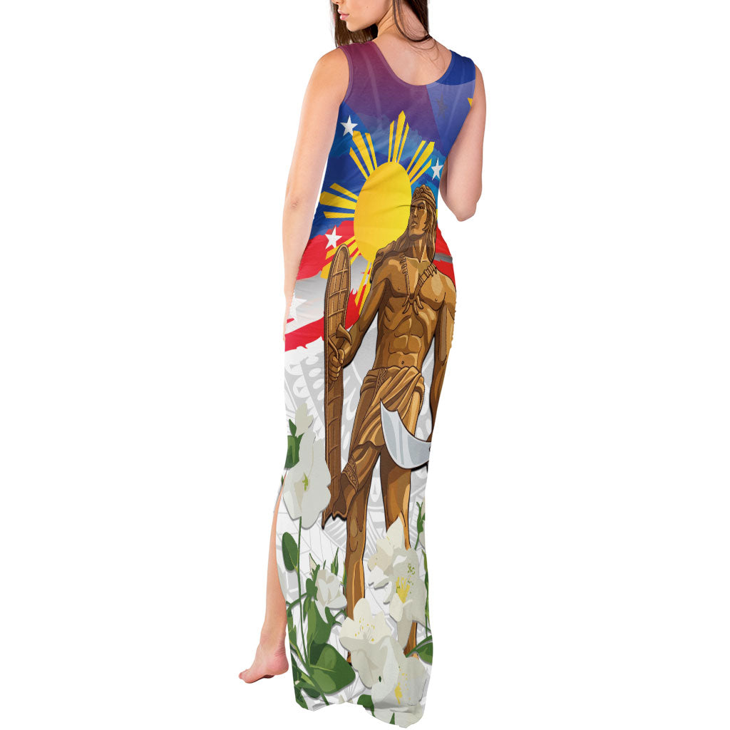 Philippines Flag Day Tank Maxi Dress Lapu-Lapu Warrior Heritage Art