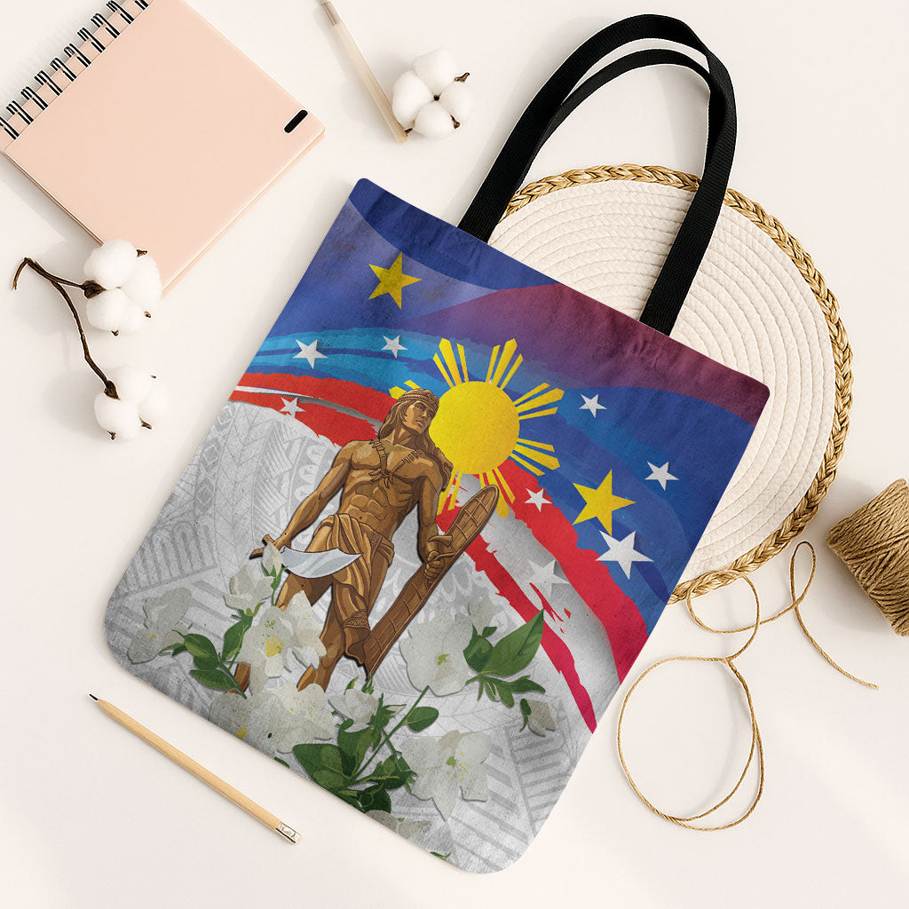 Philippines Flag Day Tote Bag Lapu-Lapu Warrior Heritage Art