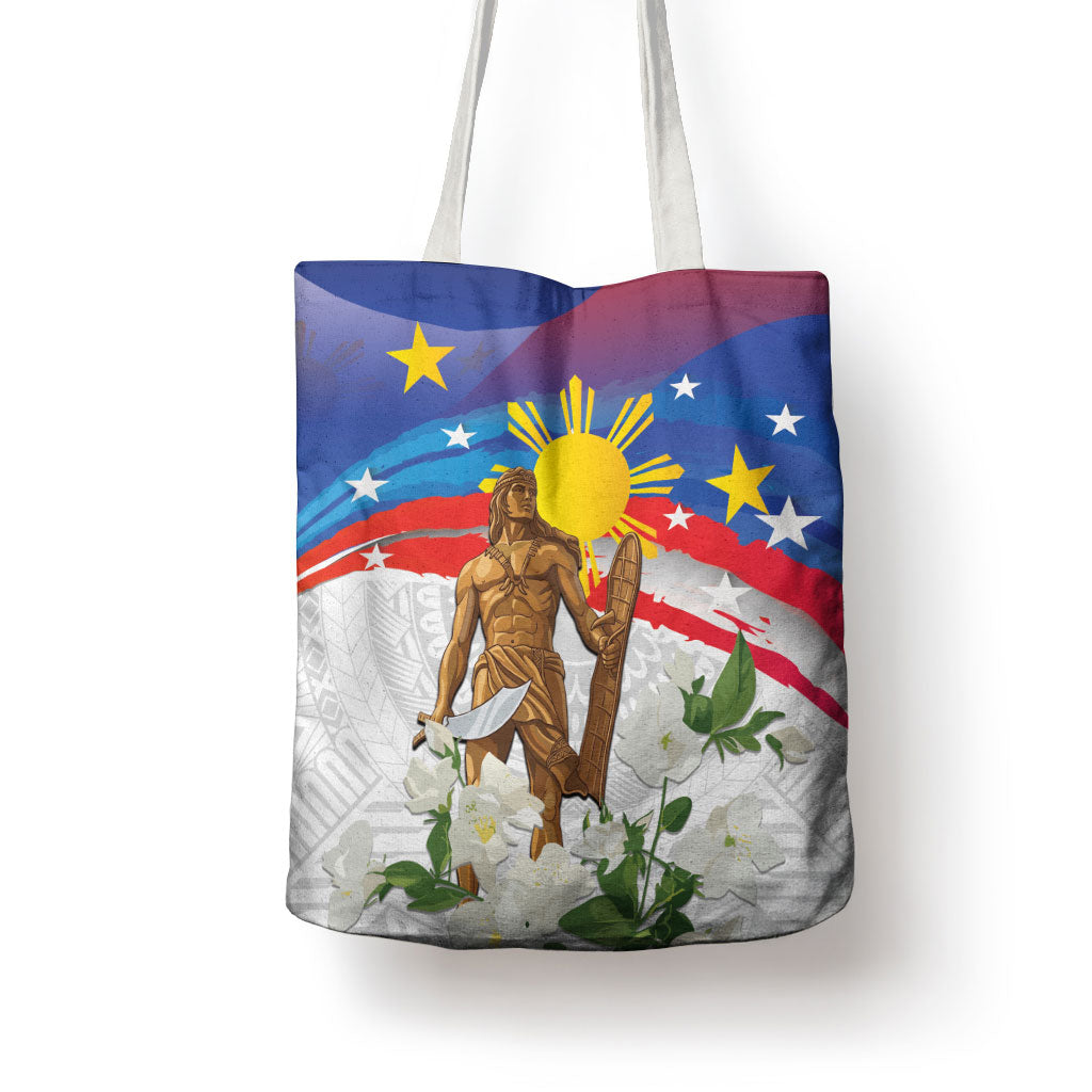 Philippines Flag Day Tote Bag Lapu-Lapu Warrior Heritage Art