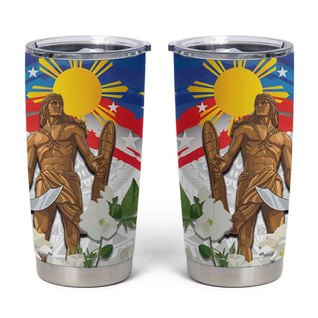 Philippines Flag Day Tumbler Cup Lapu-Lapu Warrior Heritage Art