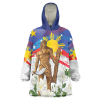 Philippines Flag Day Wearable Blanket Hoodie Lapu-Lapu Warrior Heritage Art