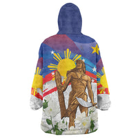 Philippines Flag Day Wearable Blanket Hoodie Lapu-Lapu Warrior Heritage Art