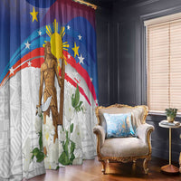 Philippines Flag Day Window Curtain Lapu-Lapu Warrior Heritage Art