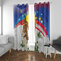 Philippines Flag Day Window Curtain Lapu-Lapu Warrior Heritage Art