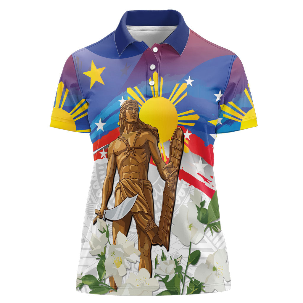 Philippines Flag Day Women Polo Shirt Lapu-Lapu Warrior Heritage Art