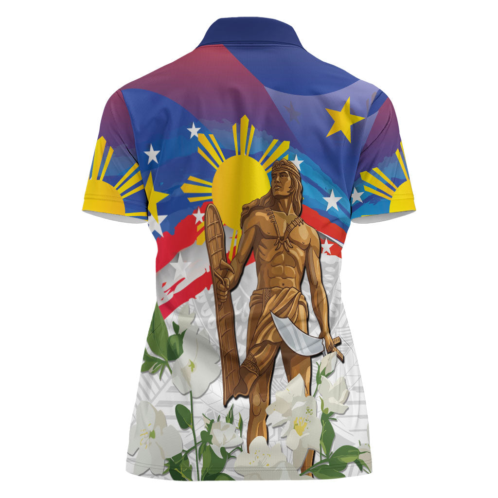 Philippines Flag Day Women Polo Shirt Lapu-Lapu Warrior Heritage Art
