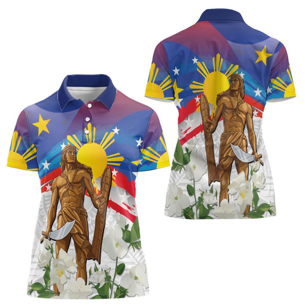 Philippines Flag Day Women Polo Shirt Lapu-Lapu Warrior Heritage Art