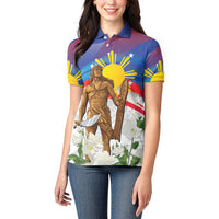Philippines Flag Day Women Polo Shirt Lapu-Lapu Warrior Heritage Art