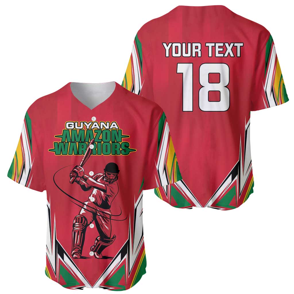 Custom Guyana Cricket Spirit Baseball Jersey Amazon Warriors Inspired - Wonder Print Shop