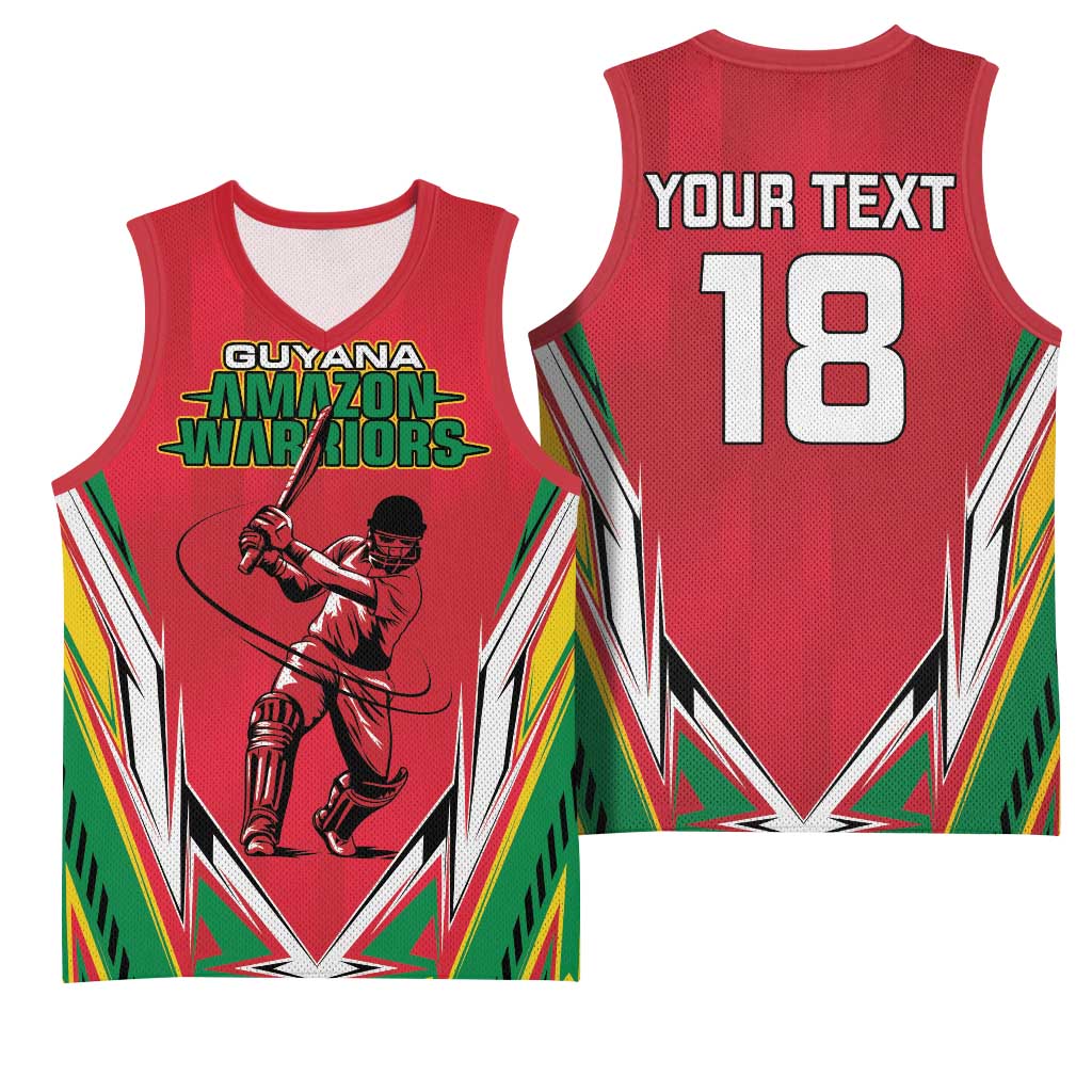 Custom Guyana Cricket Spirit Basketball Jersey Amazon Warriors Inspired - Wonder Print Shop