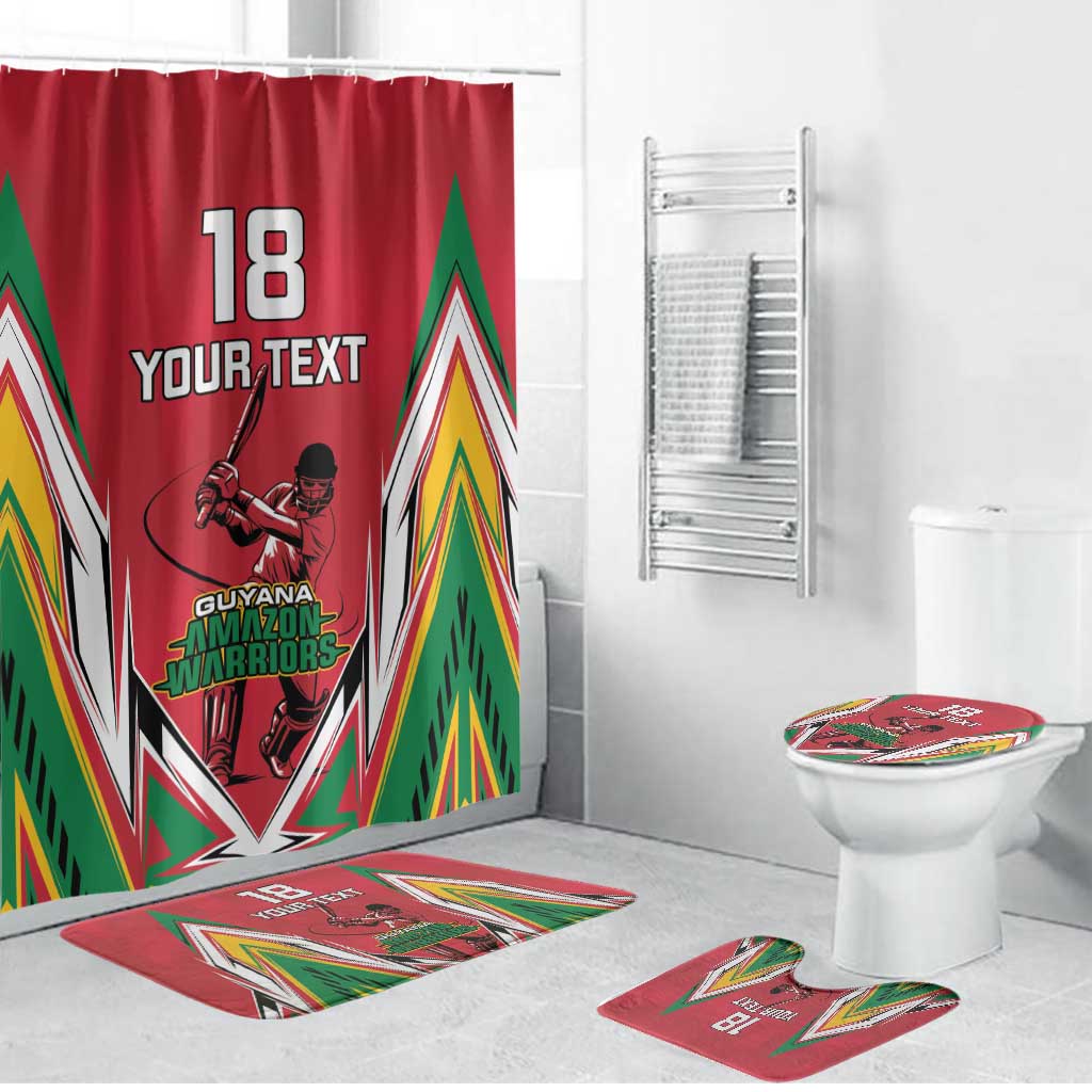 Custom Guyana Cricket Spirit Bathroom Set Amazon Warriors Inspired - Wonder Print Shop
