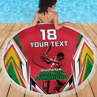 Custom Guyana Cricket Spirit Beach Blanket Amazon Warriors Inspired - Wonder Print Shop