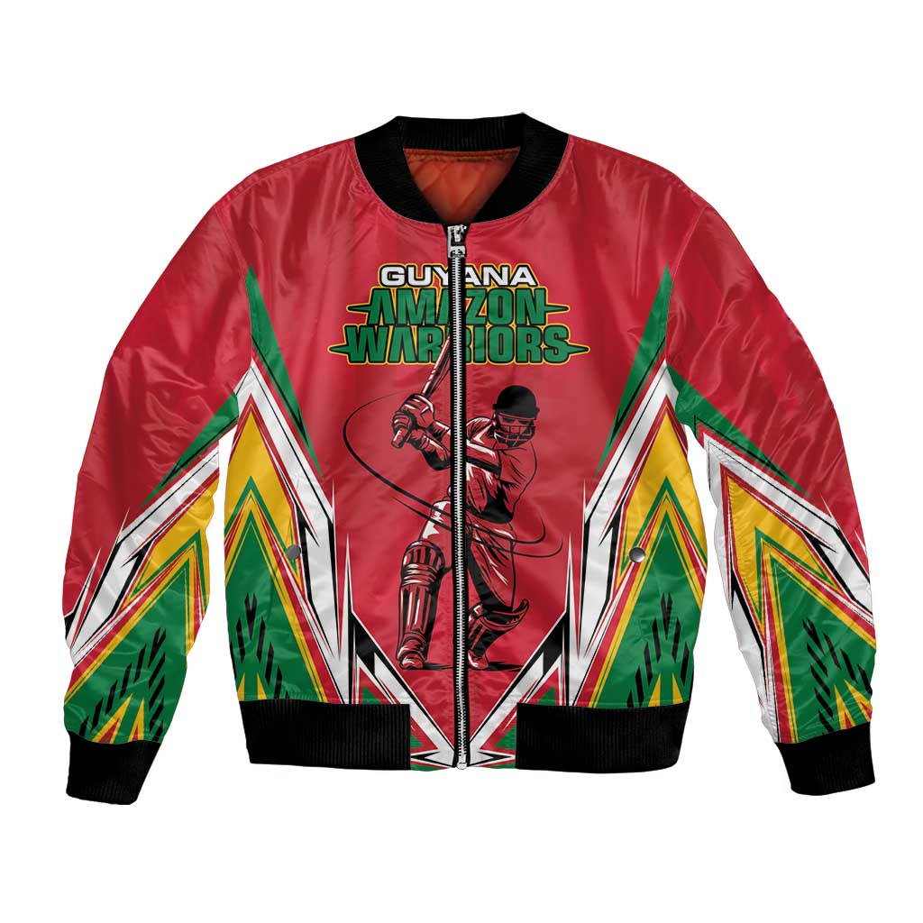 Custom Guyana Cricket Spirit Bomber Jacket Amazon Warriors Inspired - Wonder Print Shop