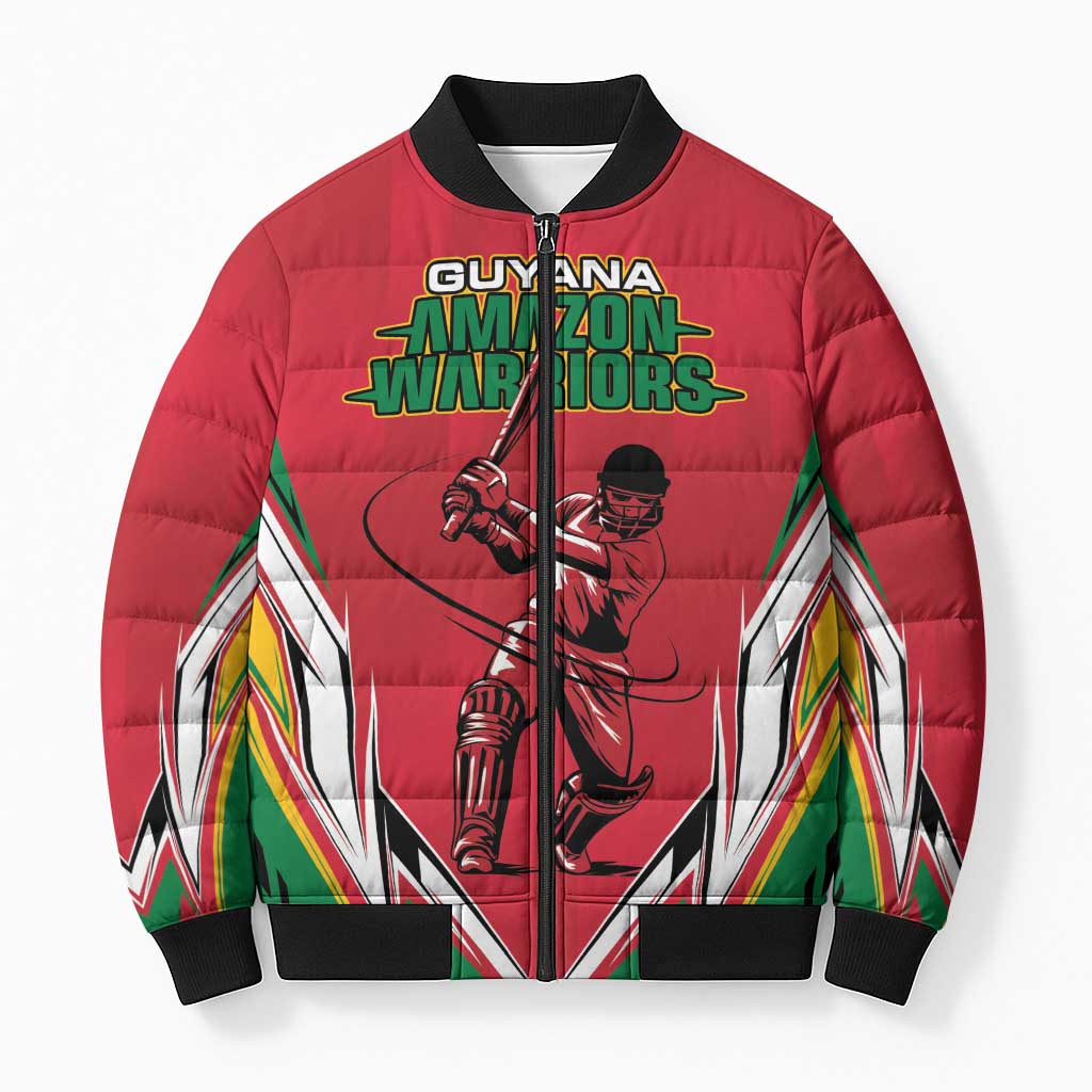 Custom Guyana Cricket Spirit Bomber Puffer Jacket Amazon Warriors Inspired - Wonder Print Shop