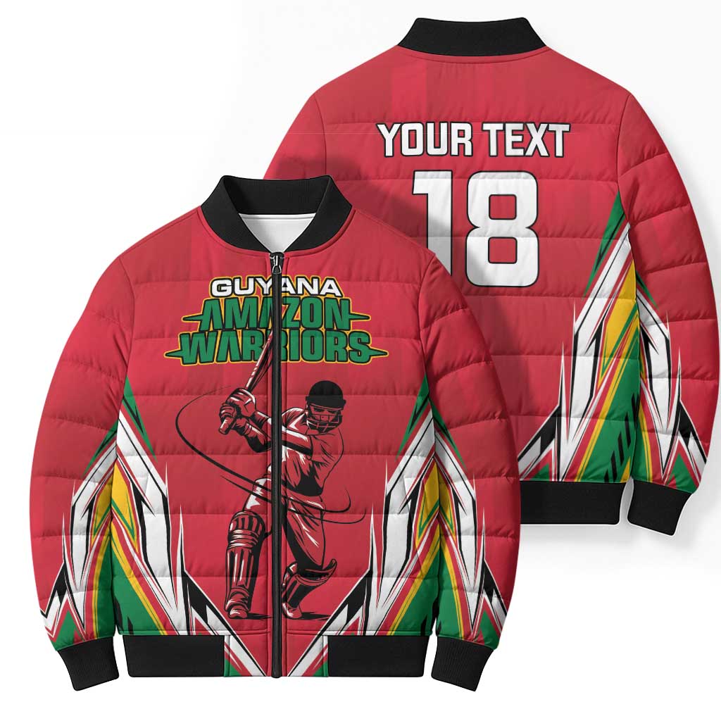 Custom Guyana Cricket Spirit Bomber Puffer Jacket Amazon Warriors Inspired - Wonder Print Shop