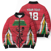 Custom Guyana Cricket Spirit Bomber Puffer Jacket Amazon Warriors Inspired - Wonder Print Shop