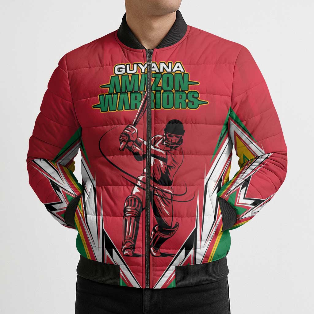 Custom Guyana Cricket Spirit Bomber Puffer Jacket Amazon Warriors Inspired - Wonder Print Shop