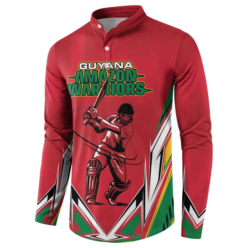 Custom Guyana Cricket Spirit Button Sweatshirt Amazon Warriors Inspired - Wonder Print Shop