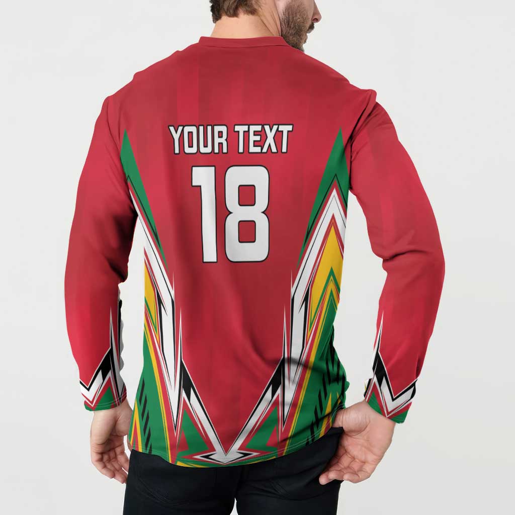 Custom Guyana Cricket Spirit Button Sweatshirt Amazon Warriors Inspired - Wonder Print Shop