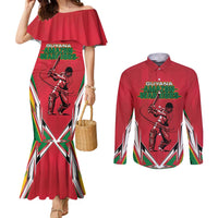 Custom Guyana Cricket Spirit Couples Matching Mermaid Dress and Long Sleeve Button Shirt Amazon Warriors Inspired - Wonder Print Shop