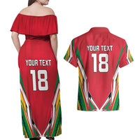 Custom Guyana Cricket Spirit Couples Matching Off Shoulder Maxi Dress and Hawaiian Shirt Amazon Warriors Inspired - Wonder Print Shop