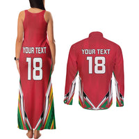 Custom Guyana Cricket Spirit Couples Matching Tank Maxi Dress and Long Sleeve Button Shirt Amazon Warriors Inspired - Wonder Print Shop