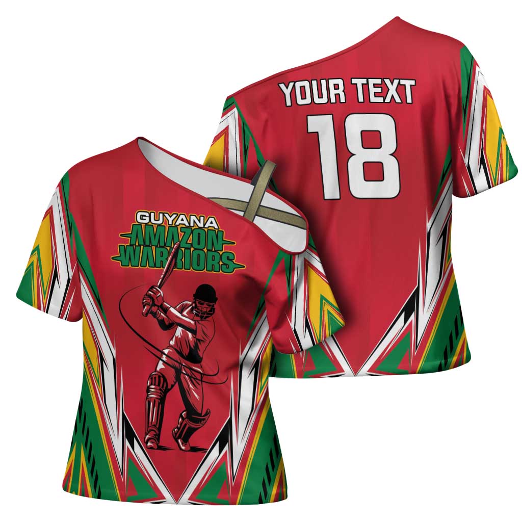 Custom Guyana Cricket Spirit Cross Shoulder Shirt Amazon Warriors Inspired - Wonder Print Shop