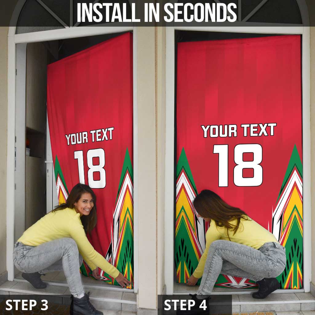 Custom Guyana Cricket Spirit Door Cover Amazon Warriors Inspired - Wonder Print Shop