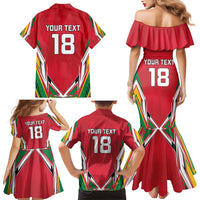Custom Guyana Cricket Spirit Family Matching Mermaid Dress and Hawaiian Shirt Amazon Warriors Inspired - Wonder Print Shop