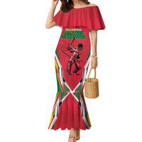 Custom Guyana Cricket Spirit Family Matching Mermaid Dress and Hawaiian Shirt Amazon Warriors Inspired - Wonder Print Shop