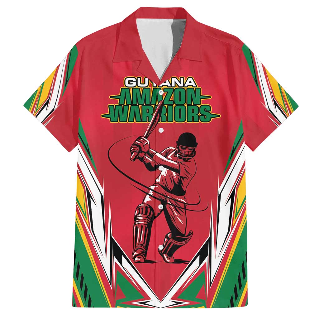 Custom Guyana Cricket Spirit Family Matching Off Shoulder Maxi Dress and Hawaiian Shirt Amazon Warriors Inspired - Wonder Print Shop