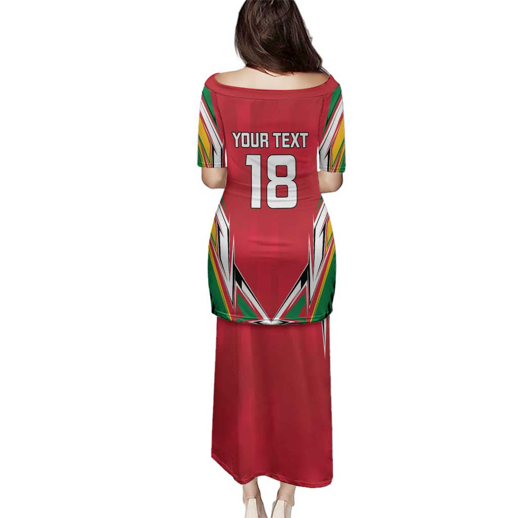 Custom Guyana Cricket Spirit Family Matching Puletasi and Hawaiian Shirt Amazon Warriors Inspired - Wonder Print Shop